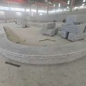 曲靖 芝麻白异形坐凳，自然面光面弧形加工