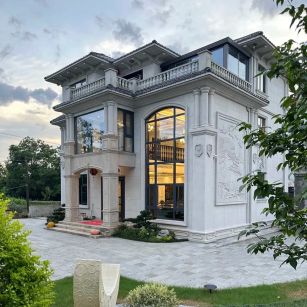 曲靖 白麻花岗岩私人别墅干挂石材豪华定制