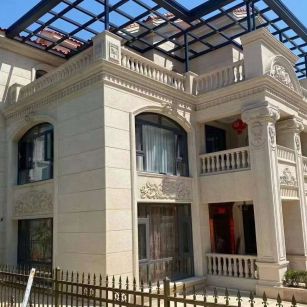 曲靖 黄金麻花岗岩荔枝面别墅外墙干挂