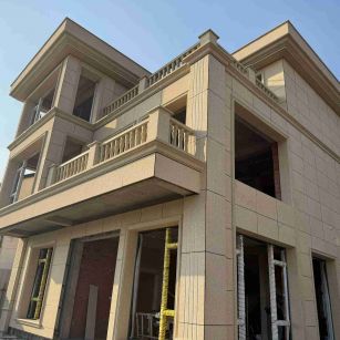 曲靖 黄金麻花岗岩石材荔枝面外墙干挂效果展示