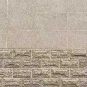 曲靖 黄金麻自然面蘑菇石配荔枝面干挂