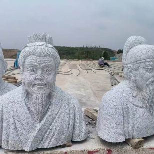 曲靖 白麻花岗岩石材人物立体雕刻