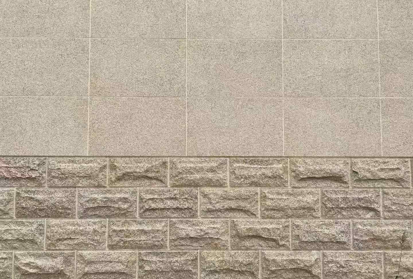 曲靖 黄金麻自然面蘑菇石配荔枝面干挂